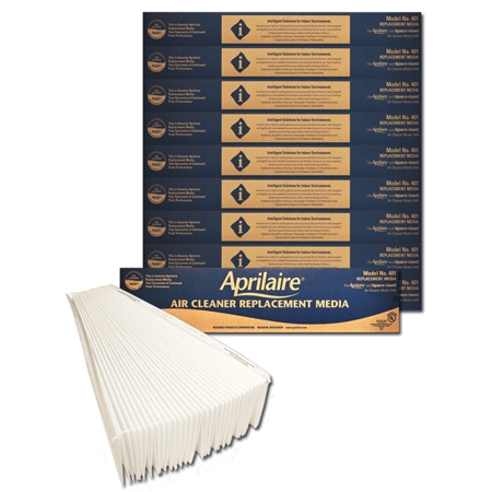 Original Aprilaire #401 Filter For 2400 Air Cleaner, 10-Pack