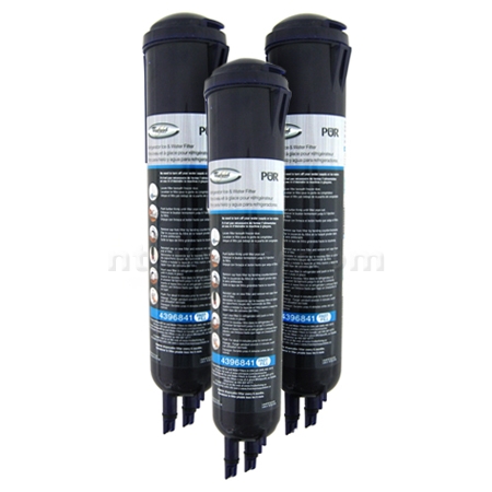 Whirlpool PUR Deluxe Refrigerator Filter (4396841, T2RFWG2, P2RFWG2), 3-Pack