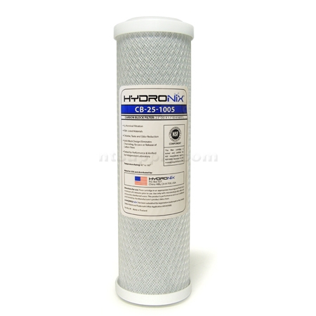 Hydronix  2-1/2" X 10" Carbon Block Filter 5 micron