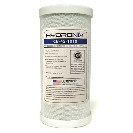 Hydronix 10" BIG BLUE Carbon Block Cartridge - 10 micron