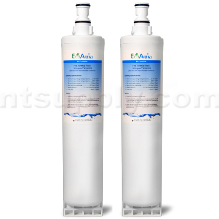 EcoAqua Replacement for Whirlpool 4396508 Filter, 2-Pack