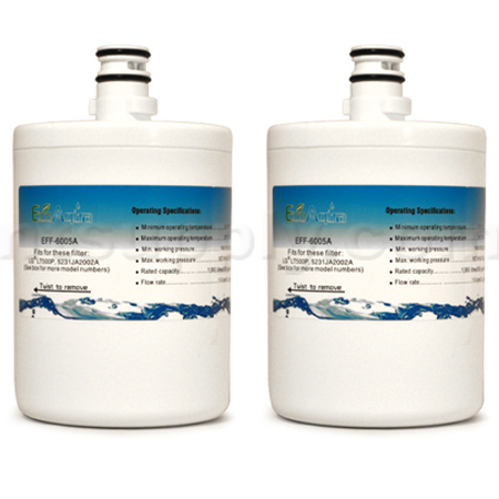 EcoAqua Replacement for LG Filter (LT500P, 5231JA2002A), 2-Pack