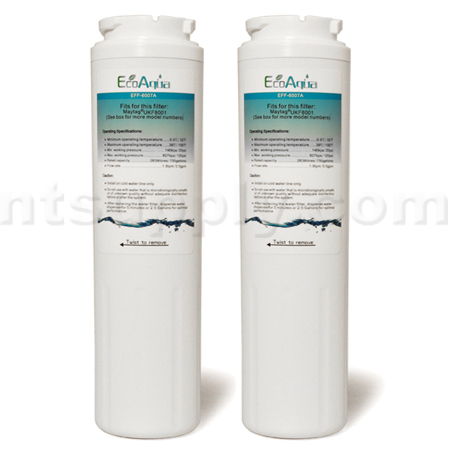 EcoAqua Replacement for UKF8001 Refrigerator Filter, 2-Pack
