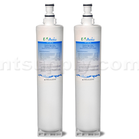 EcoAqua Replacement for Whirlpool 4396510 Filter, 2-Pack