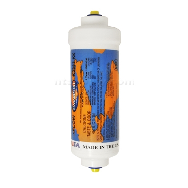 Omnipure 6" K2333-KK In-line Chlorine Taste and Odor filter w/ 3/8" Quick Connect