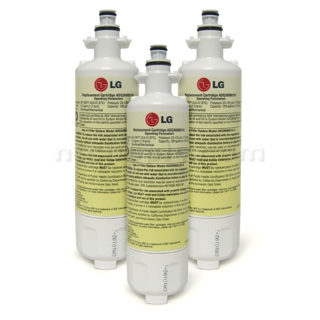 LG Refrigerator Water Filter (ADQ36006101, LT700P), 3-Pack