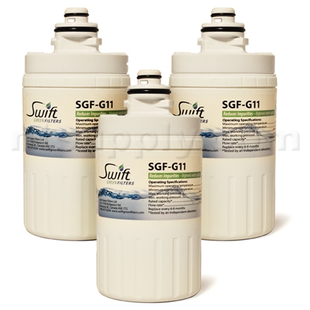Swift Green Replacement for GE MXRC Refrigerator Filter, 3-Pack