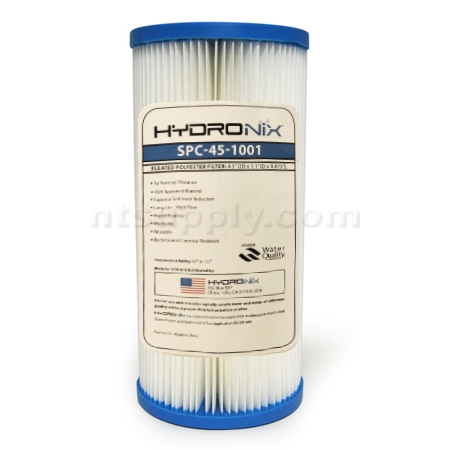 Hydronix  10" BIG BLUE  Pleated Sediment Cartridge 1 micron