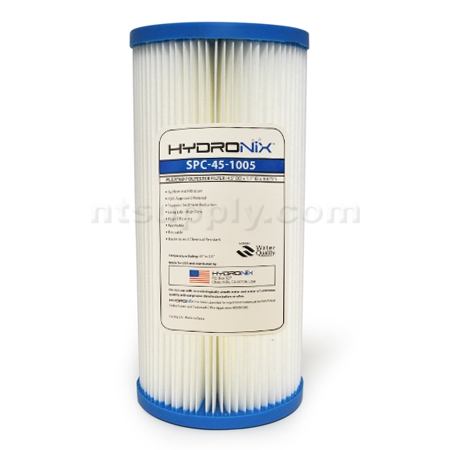 Hydronix  10" BIG BLUE  Pleated Sediment Cartridge 5 micron