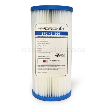 Hydronix  10" BIG BLUE  Pleated Sediment Filter 50 micron