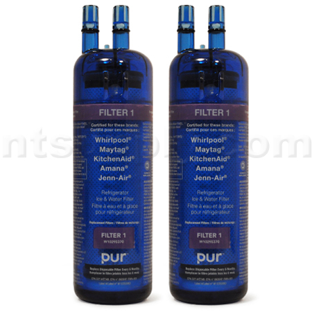 Whirlpool PUR Refrigerator and Ice Water Filter (W10295370), 2-Pack