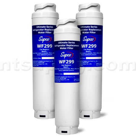 Supco Replacement for Bosch 644845 Refrigerator Filter, 3-Pack