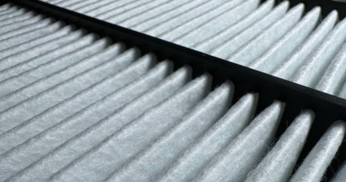 Zoomed in air filter