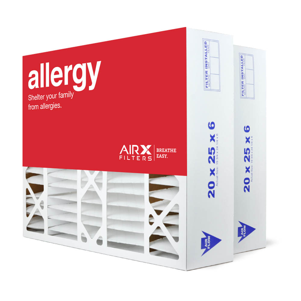 20x25x6 AIRx ALLERGY Aprilaire 201 Replacement Air Filter - MERV 11, 2 pack