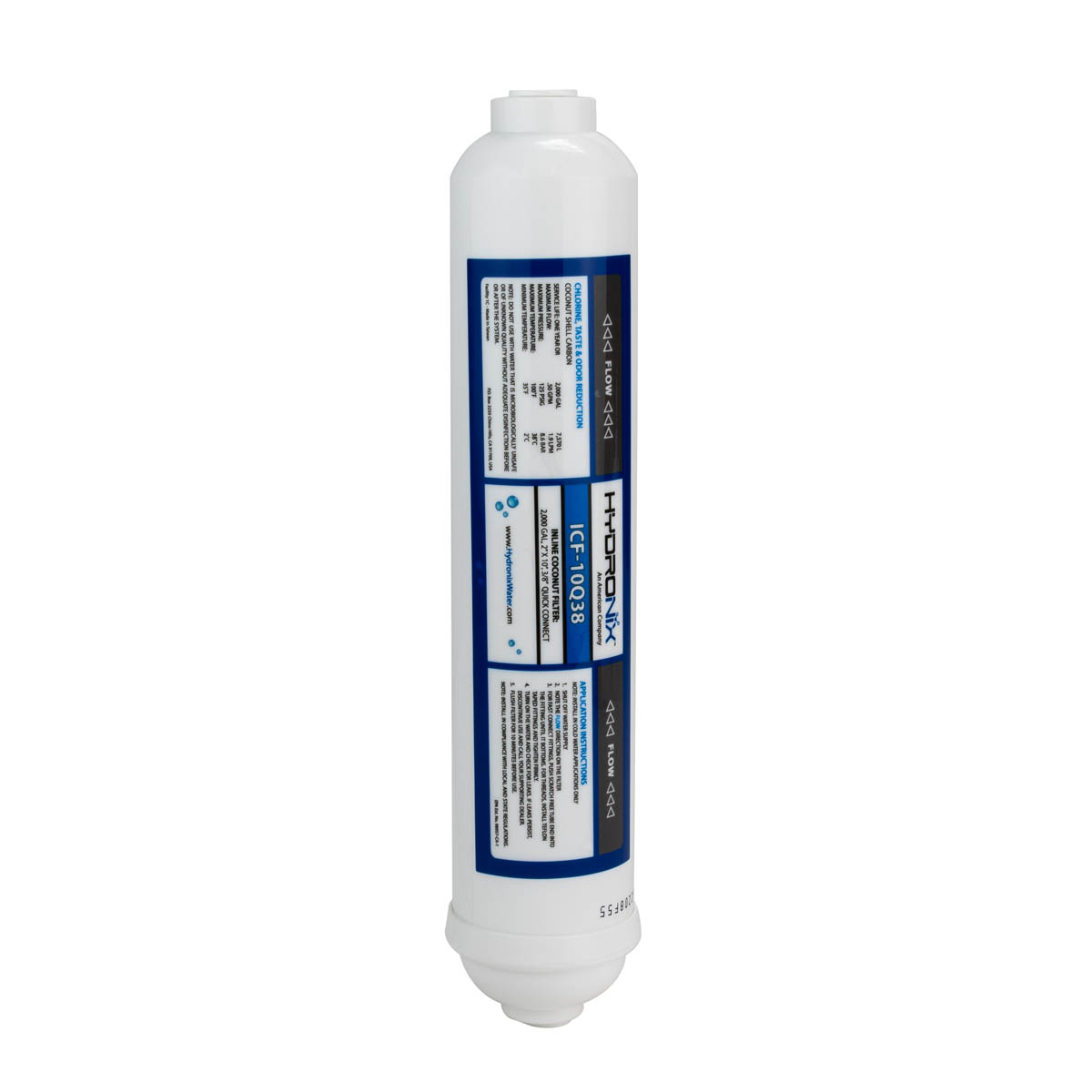 Hydronix ICF-10Q38 Inline Water Filter with 3/8