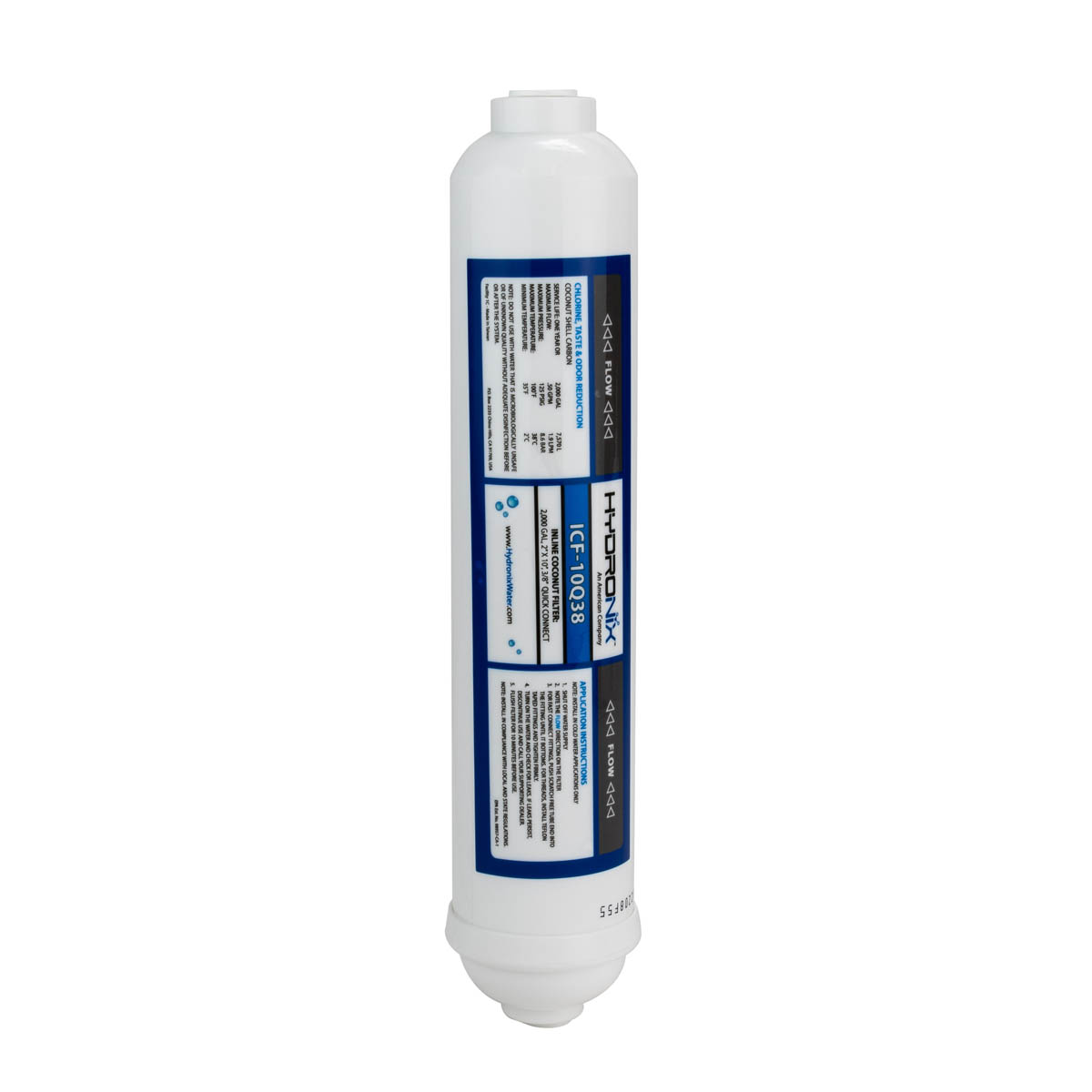 Hydronix ICF-10Q38 Inline Water Filter with 3/8" Quick Connect