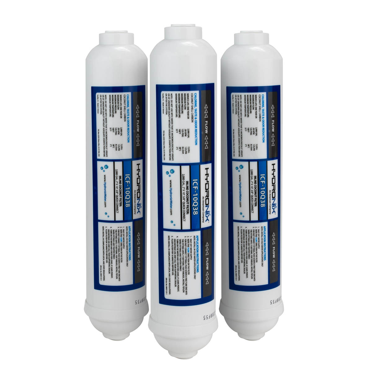 Hydronix ICF-10Q38 Inline Water Filter with 3/8