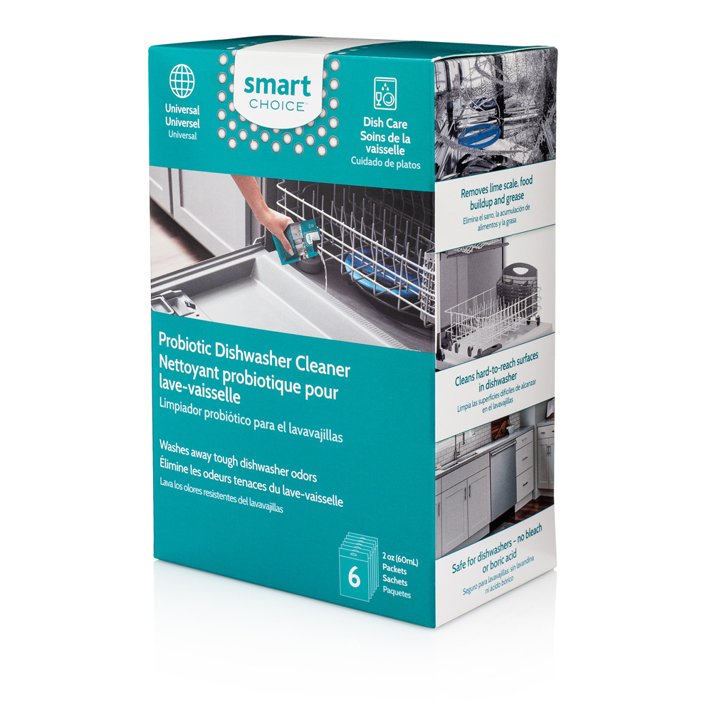 Smart Choice Probiotic Dishwasher Cleaner, 6-Pack