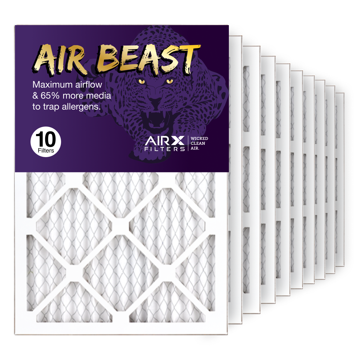 14x20x1 AIRx Air Beast High Flow Air Filter, 10-Pack