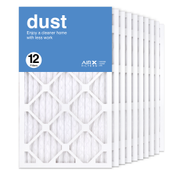 14x25x1 AIRx DUST Air Filter, 12-Pack