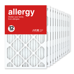 16x25x1 AIRx ALLERGY Air Filter, 12-Pack
