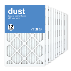 16x25x1 AIRx DUST Air Filter, 12-Pack