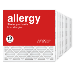 25x25x1 AIRx ALLERGY Air Filter, 12-Pack