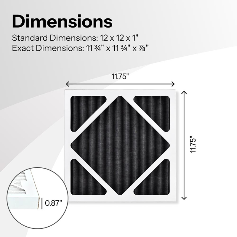 12x12x1 AIRx ODOR Air Filter - Carbon, 6-Pack