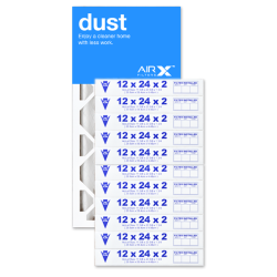 12x24x2 AIRx DUST Air Filter - MERV 8, 12-Pack