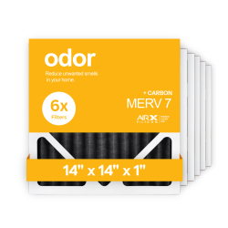 14x14x1 AIRx ODOR Air Filter - Carbon, 6-Pack