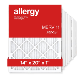 14x20x1 AIRx ALLERGY Air Filter, 12-Pack