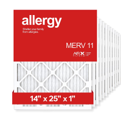14x25x1 AIRx ALLERGY Air Filter, 12-Pack