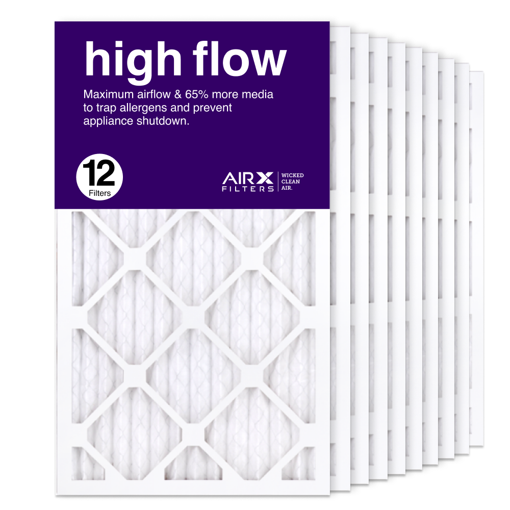 14x25x1 AIRx High Flow Air Filter, 12-Pack