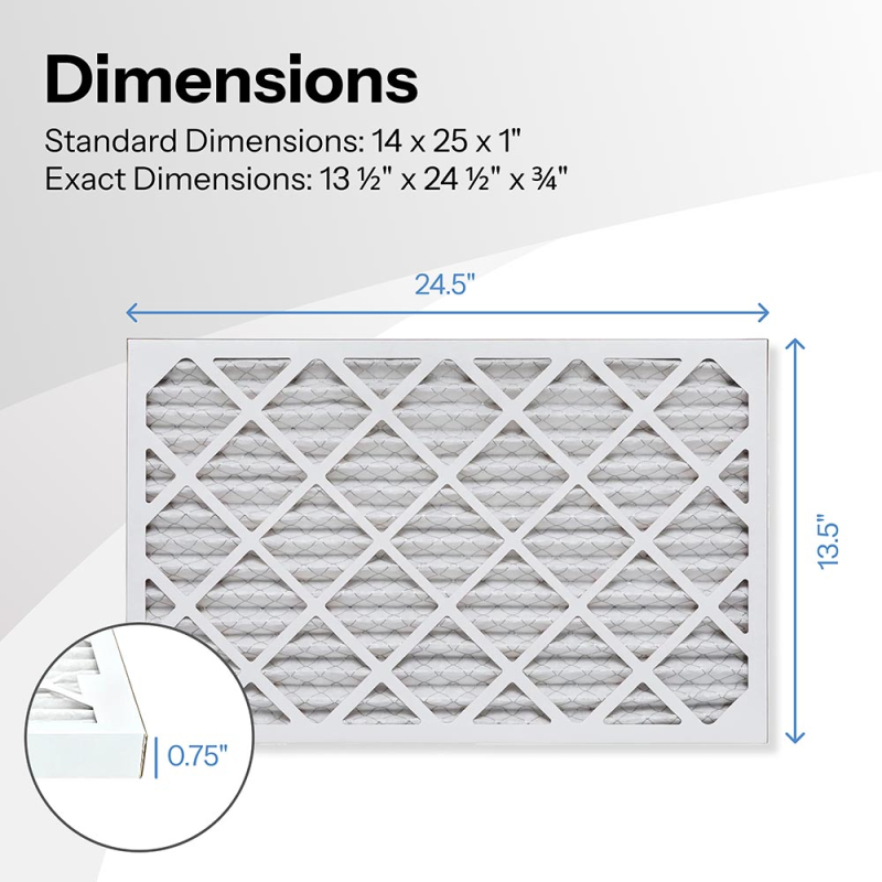 14x25x1 AIRx DUST Air Filter, 6-Pack