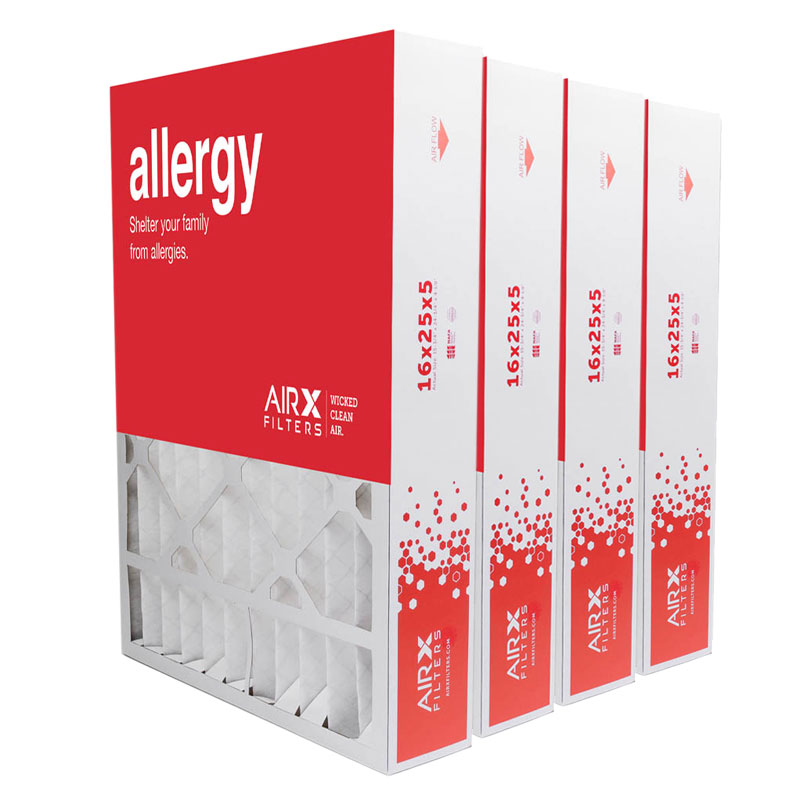 16x25x5 AIRx ALLERGY Replacement for Lennox X6670 Air Filter - MERV 11, 4-Pack