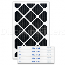 16x25x2 AIRx ODOR Air Filter - Carbon, 12-Pack