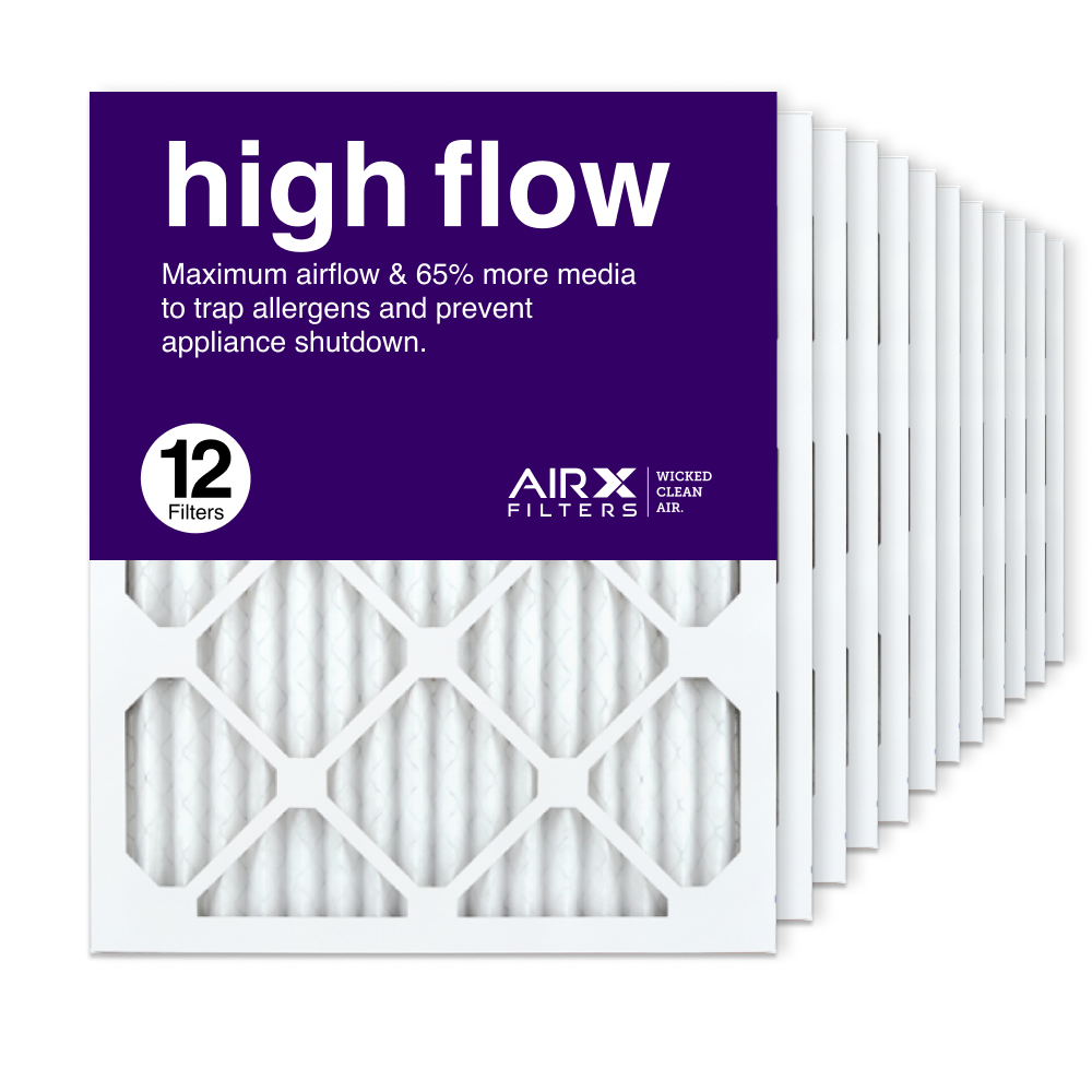 16x20x1 AIRx High Flow Air Filter, 12-Pack