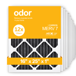 16x25x1 AIRx ODOR Air Filter - Carbon, 12-Pack