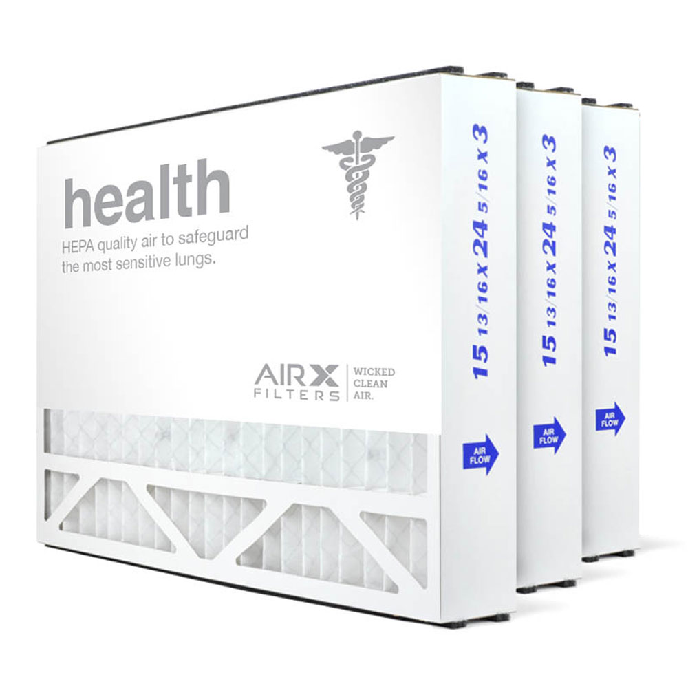 16x25x3 AIRx HEALTH Air Bear 255649-101 Replacement Air Filter - MERV 13, 3-Pack