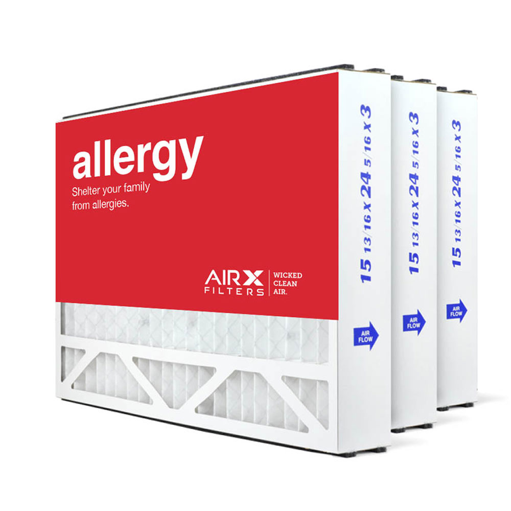 16x25x3 AIRx ALLERGY Air Bear 255649-101 Replacement Air Filter - MERV 11, 6-Pack