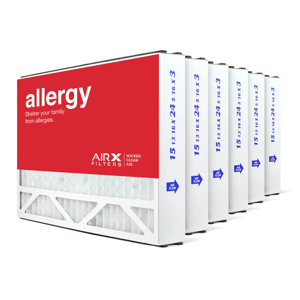 16x25x5 AIRx ALLERGY Field Controls # 46568500 Replacement Air Filter - MERV 11, 4-Pack