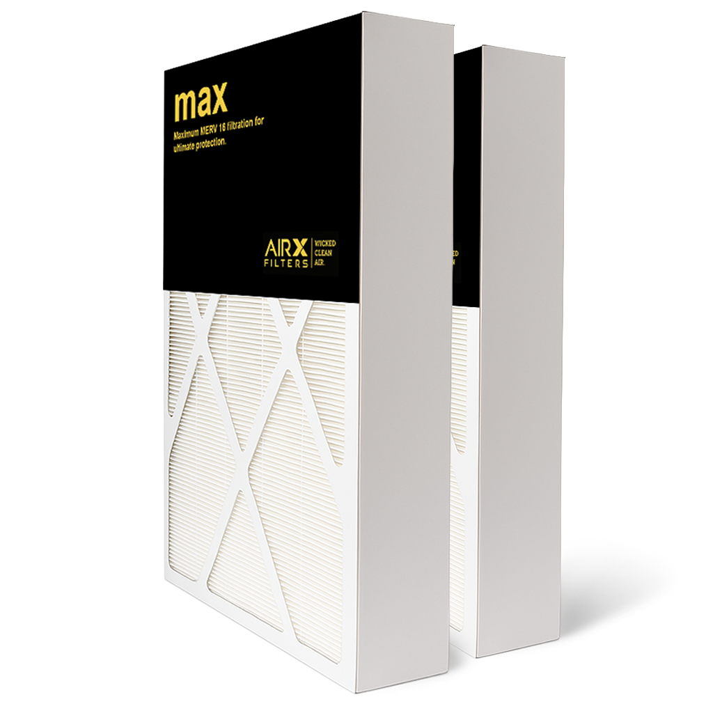 MAX Protection MERV 16 Air Filter - Replaces Honeywell 16x25x5 Filters, 2-Pack