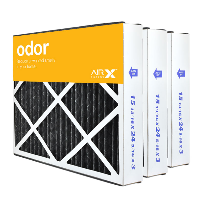 16x25x3 AIRx ODOR Air Bear 255649-101 Replacement Air Filter - Carbon, 3-Pack