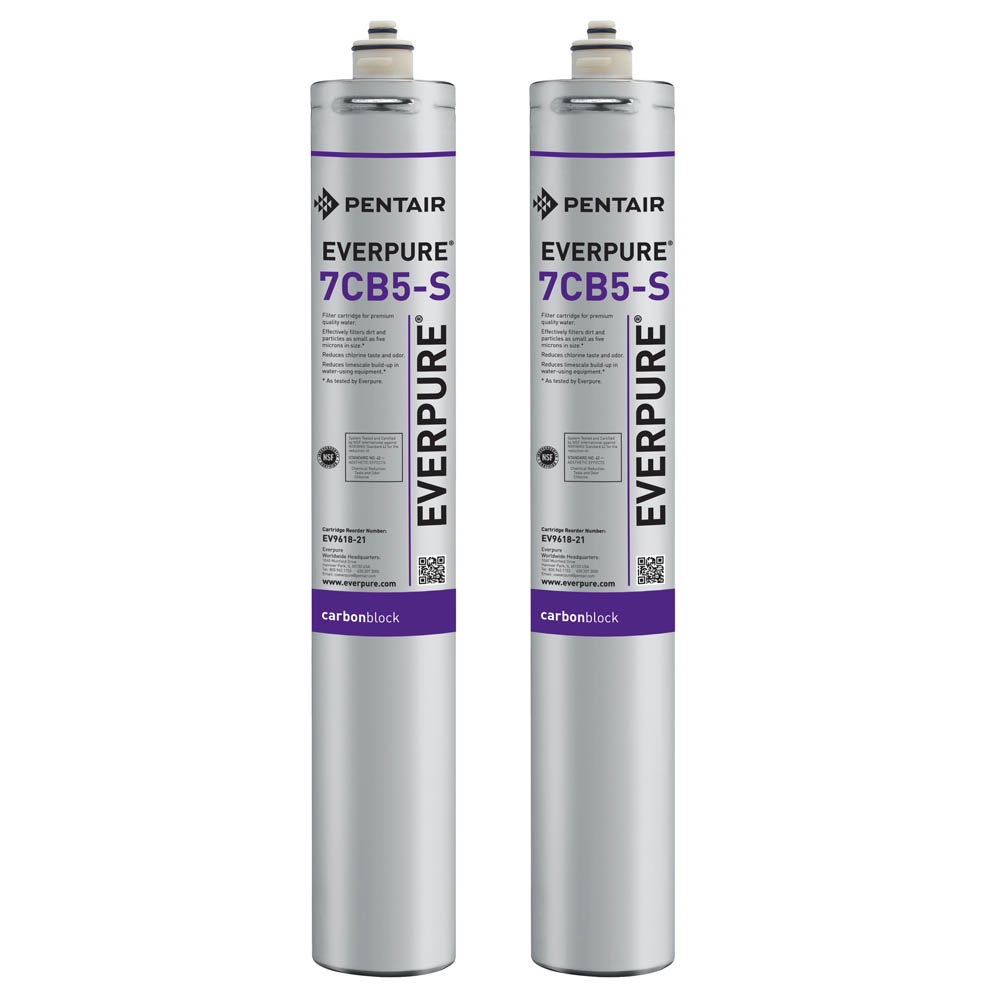 Everpure 7CB5-S Carbon Block Water Filtration Cartridge, 2-pk