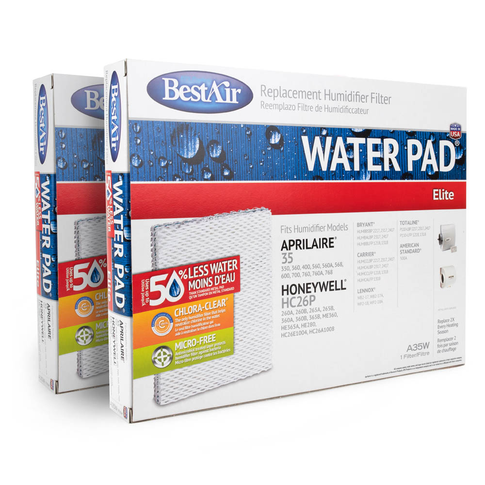 High Output Water Pad for Aprilaire and Honeywell Humidifiers (#35), 2-Pack
