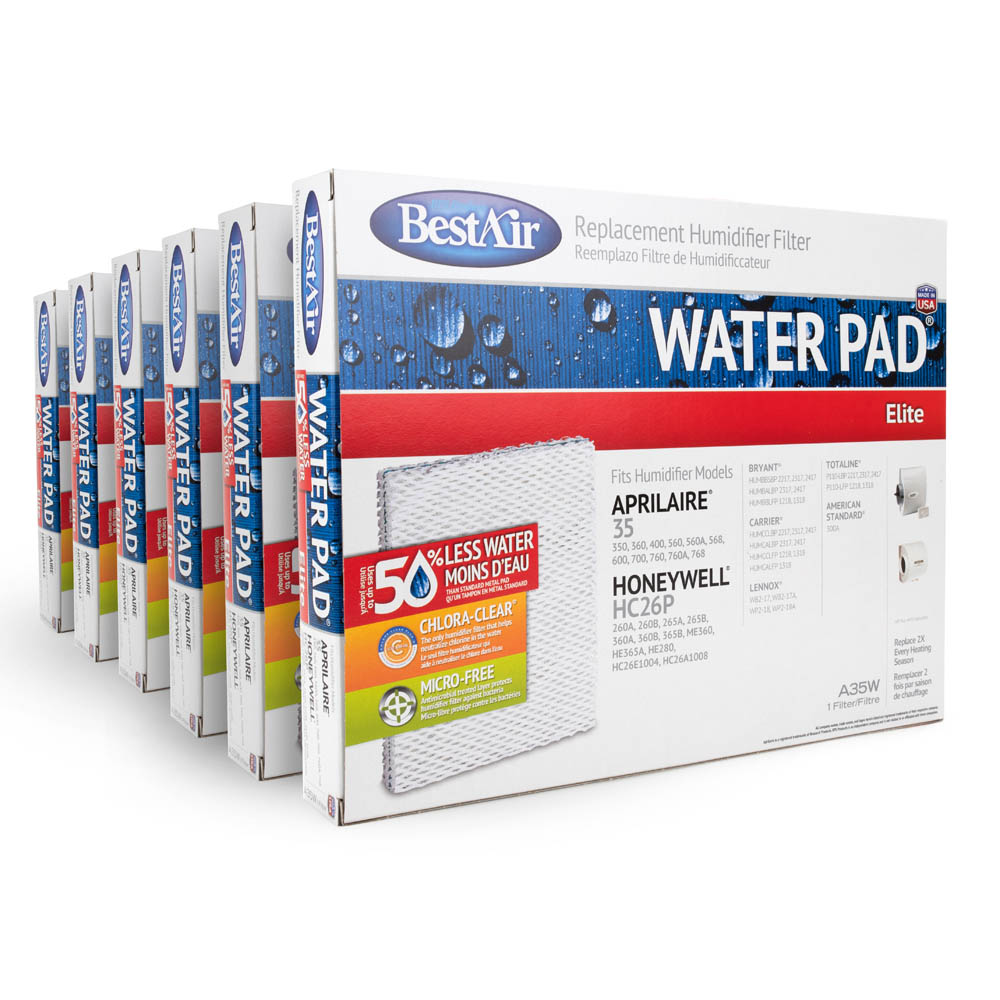 High Output Water Pad for Aprilaire and Honeywell Humidifiers (#35) - 6-Pack