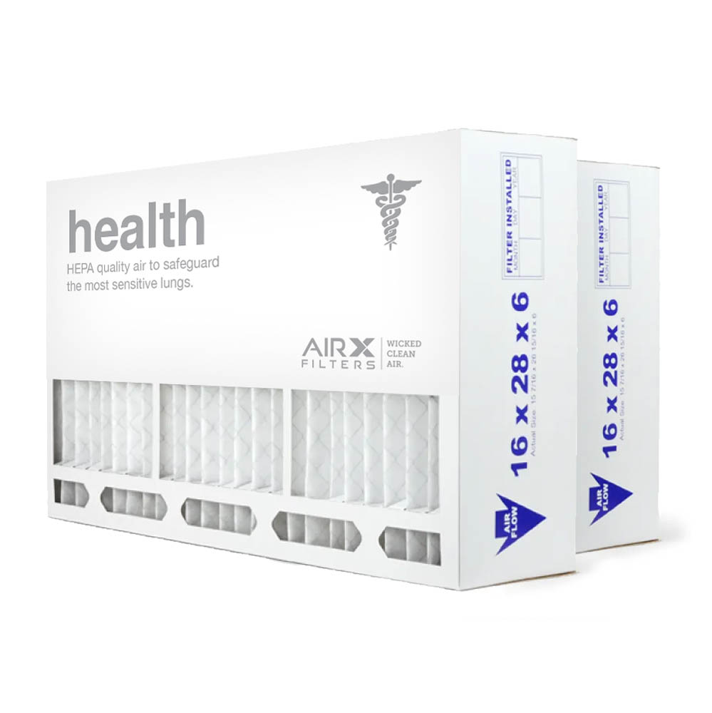 16x28x6 AIRx HEALTH Aprilaire 401 Replacement Air Filter - MERV 13, 2-Pack