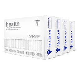 16x28x6 AIRx HEALTH Aprilaire 401 Replacement Air Filter - MERV 13, 4-Pack