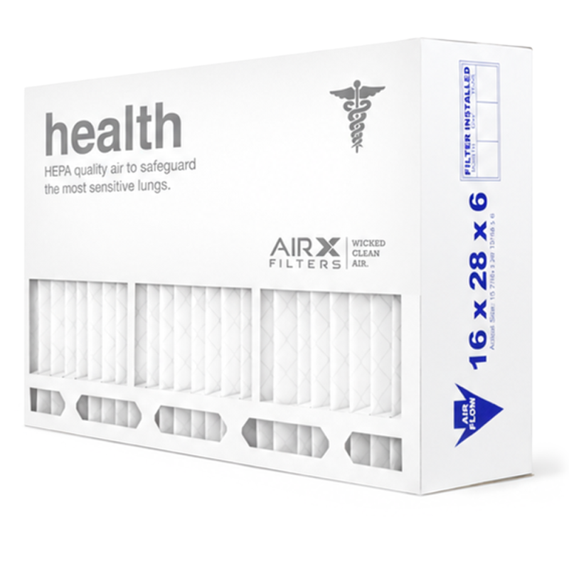 16x28x6 AIRx HEALTH Aprilaire 401 Replacement Air Filter - MERV 13, 2-Pack