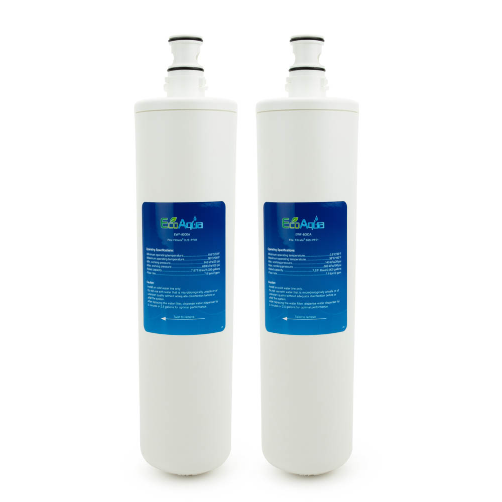 EcoAqua Replacement for 3M 3US-PF01 Under Sink Filter, 2-Pack